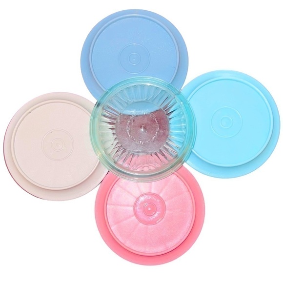 VINTAGE Tupperware Set Tea Juice Pitcher Butter Keeper Coaster/Lids - Picture 4 of 9